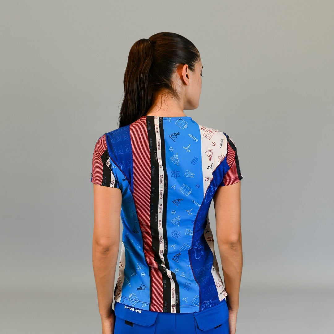 Filipina Dama Estampado S-FOR-ME Collage Azul