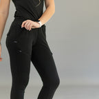 Jogger Quirúrgico Mujer Super Stretch Negro, Scrubs 905