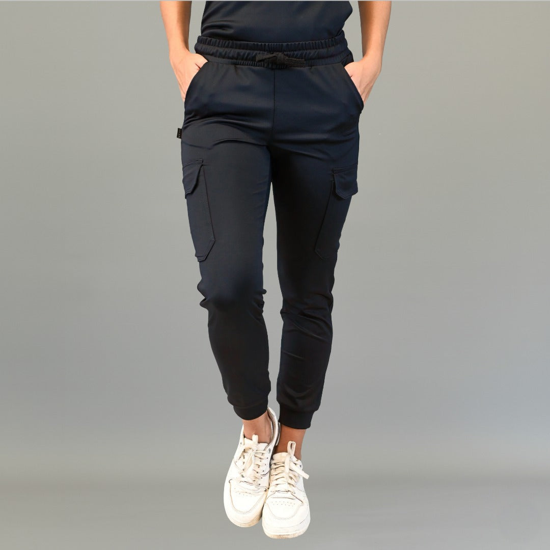 Jogger quirurgico negro para mujer Estilo 910 Super Stretch vista principal