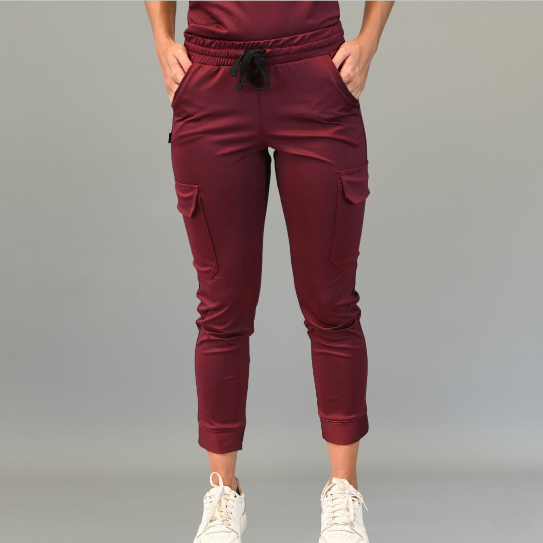 Jogger quirurgico vino para mujer Estilo 910 Super Stretch vista principal