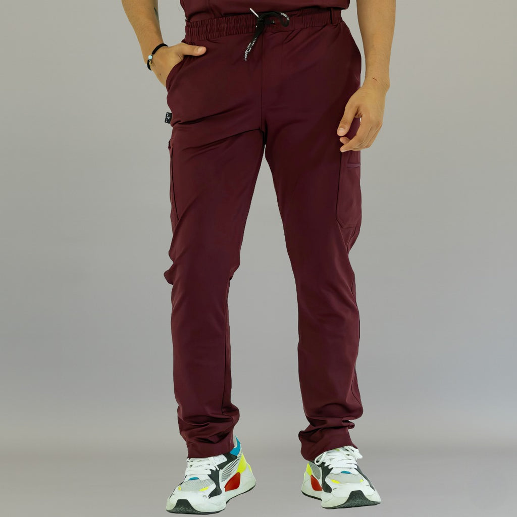 Pantalón Quirúrgico 930 Hombre Vino Super Stretch