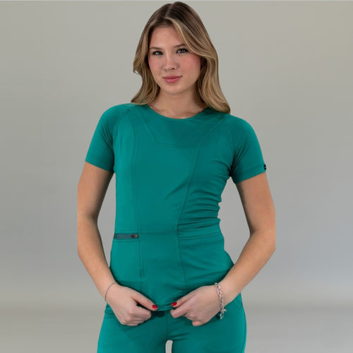 Filipina 901 Quirúrgica Mujer Slim Fit Verde Esmeralda, Super Stretch