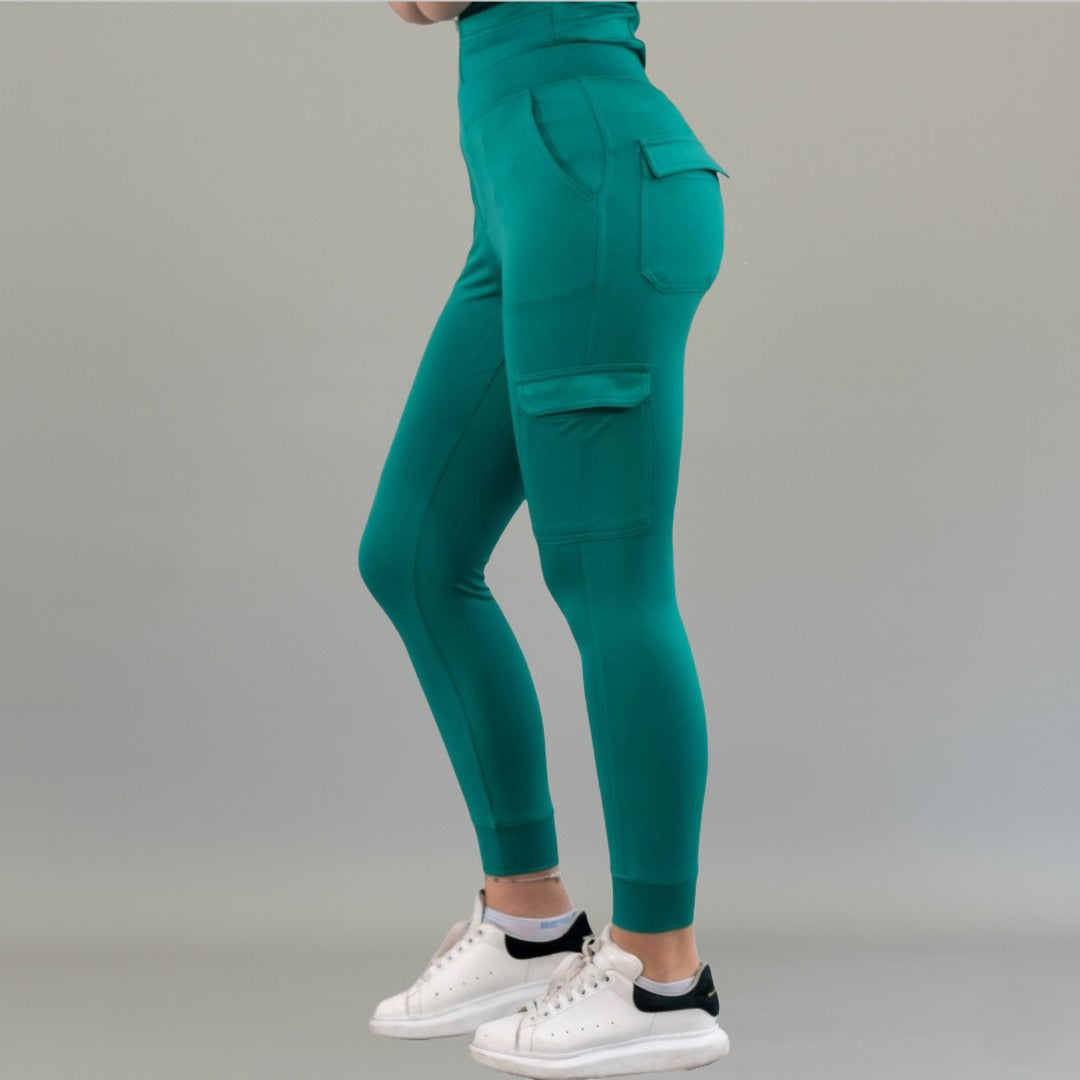 Jogger Quirúrgico, Mujer Verde Esmeralda Super Stretch, Scrubs 901 — vista principal