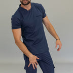Filipina Quirúrgica Azul Marino Hombre Super Stretch 910