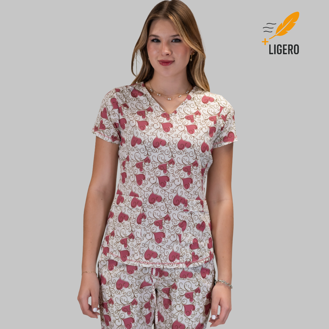 Scrubs  Filipina 600 Dama Estampado Vintage Love