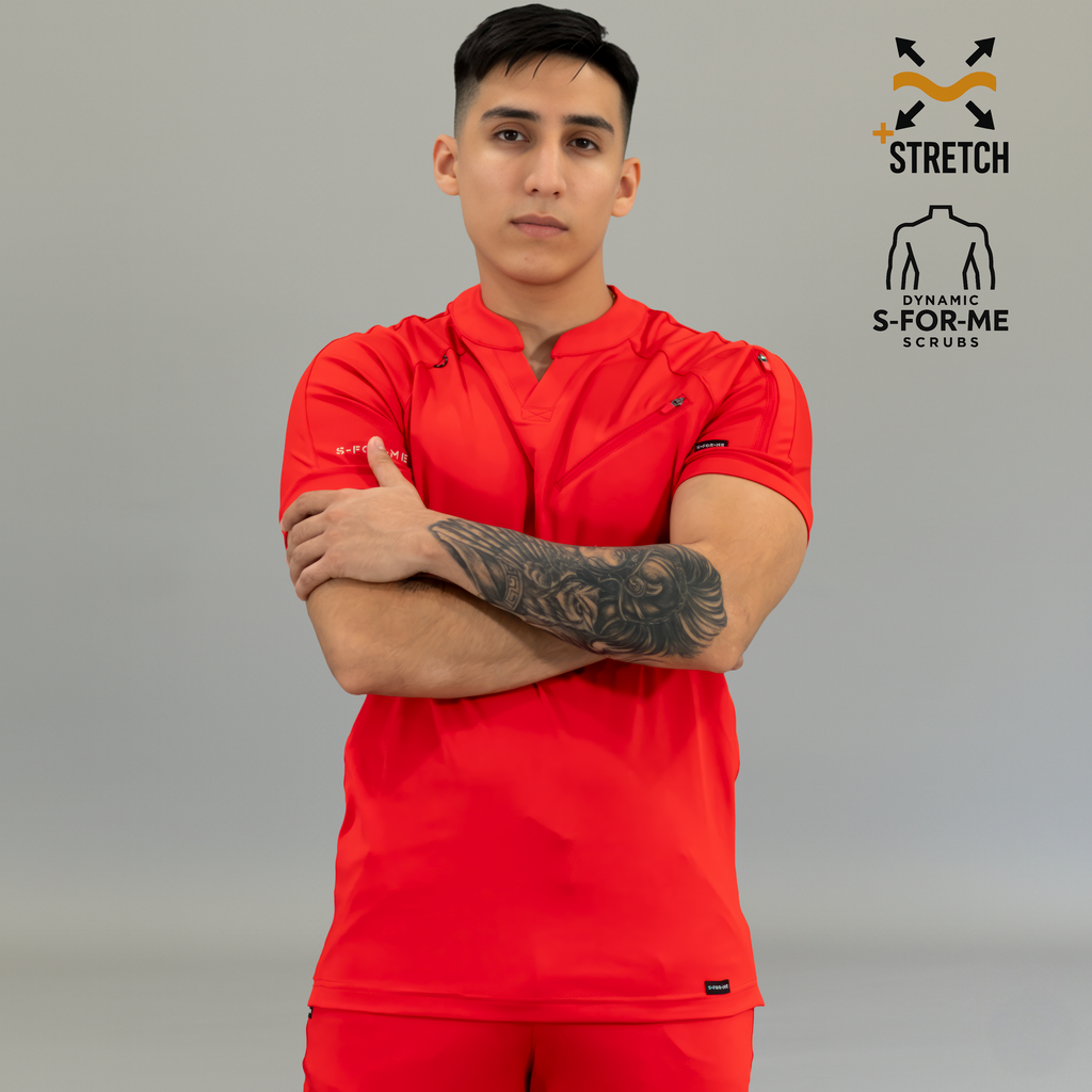 Filipina Quirúrgica Super Stretch Roja Hombre, Scrubs 905