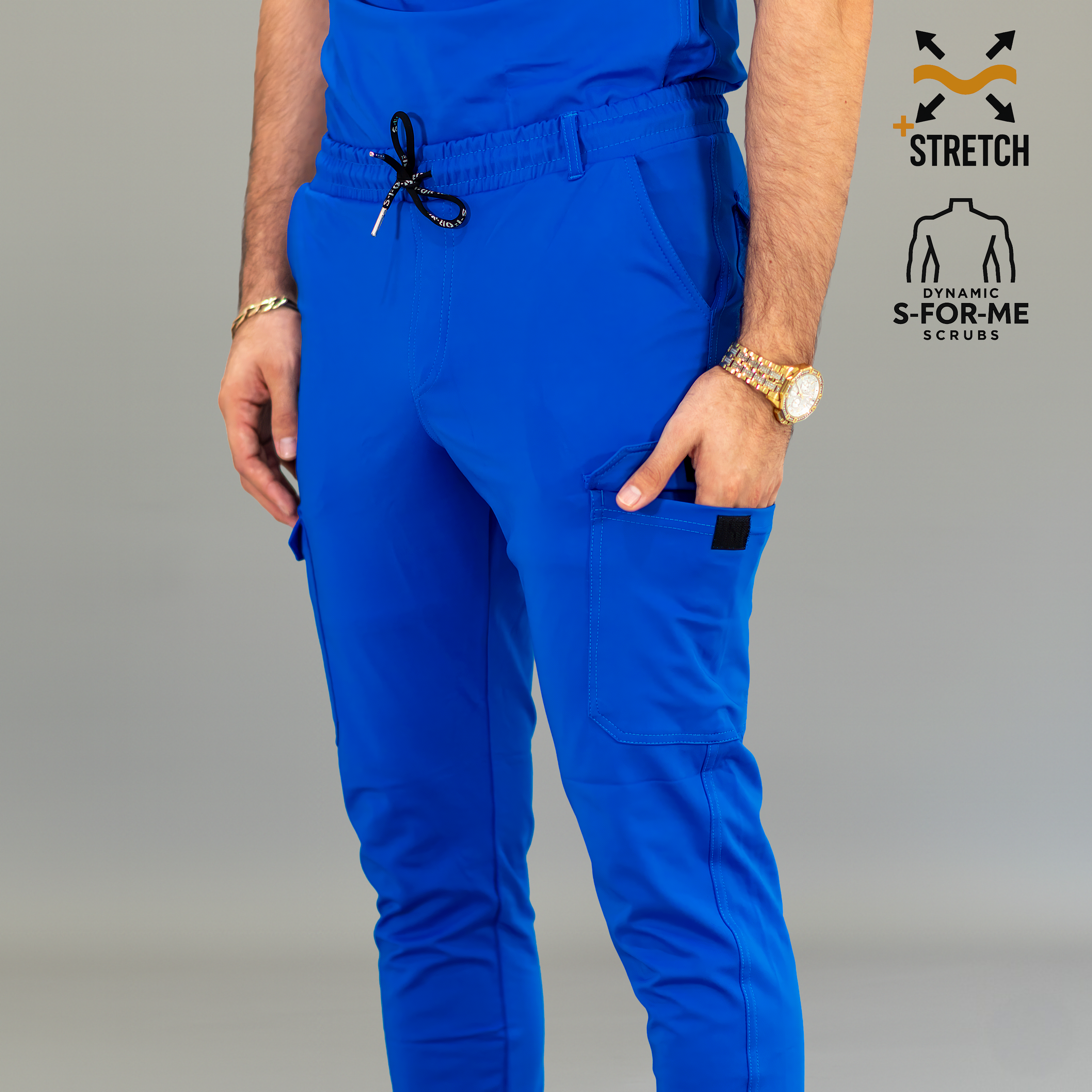 Jogger Quirúrgico Azul Rey Hombre, Scrubs 901 Super Stretch