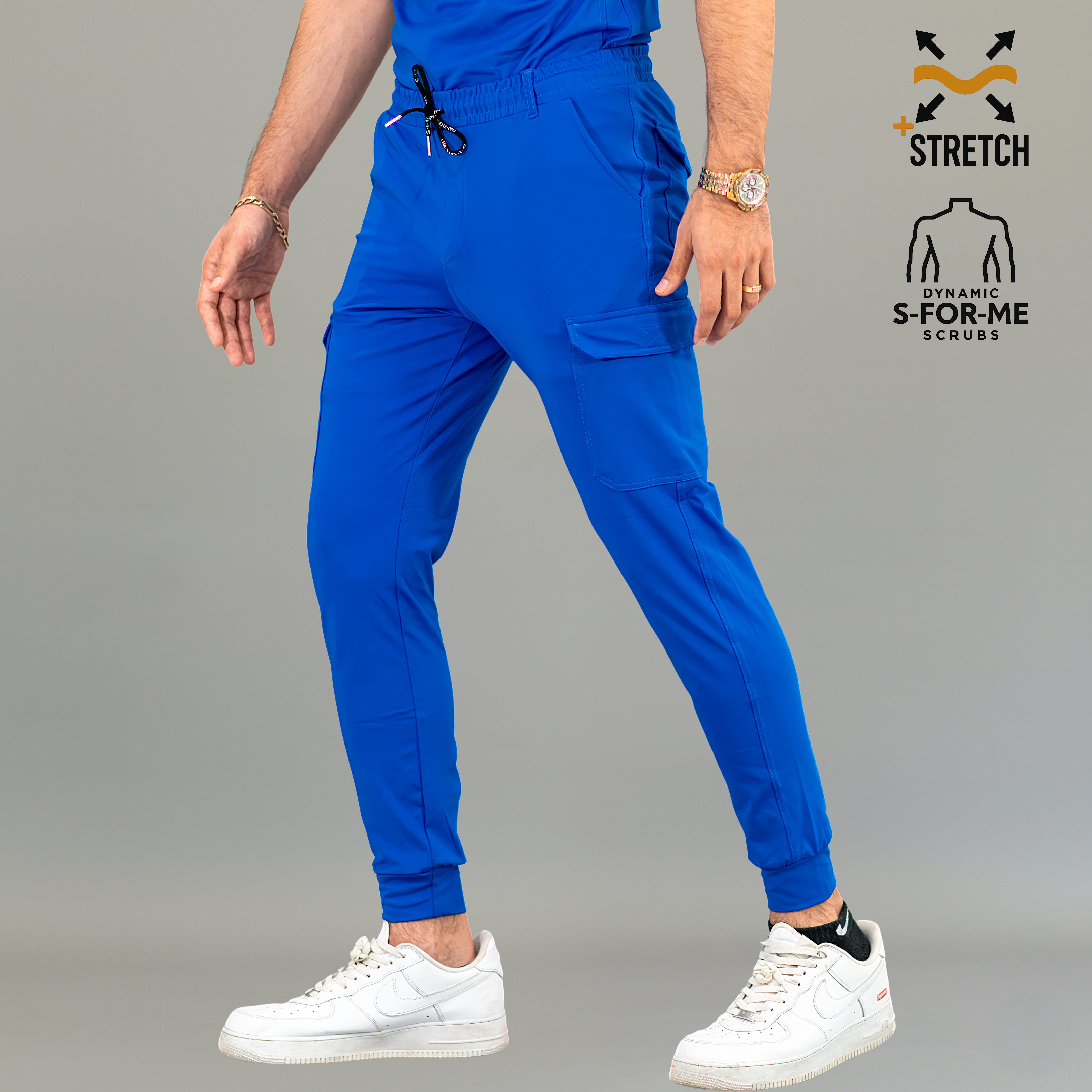 Jogger Quirúrgico Azul Rey Hombre, Scrubs 901 Super Stretch