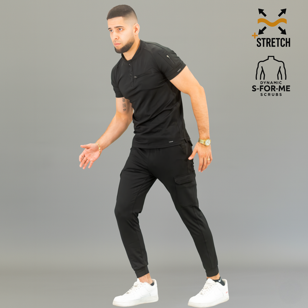 Conjunto Quirúrgico Hombre · Modelo 901 Super Stretch · Negro