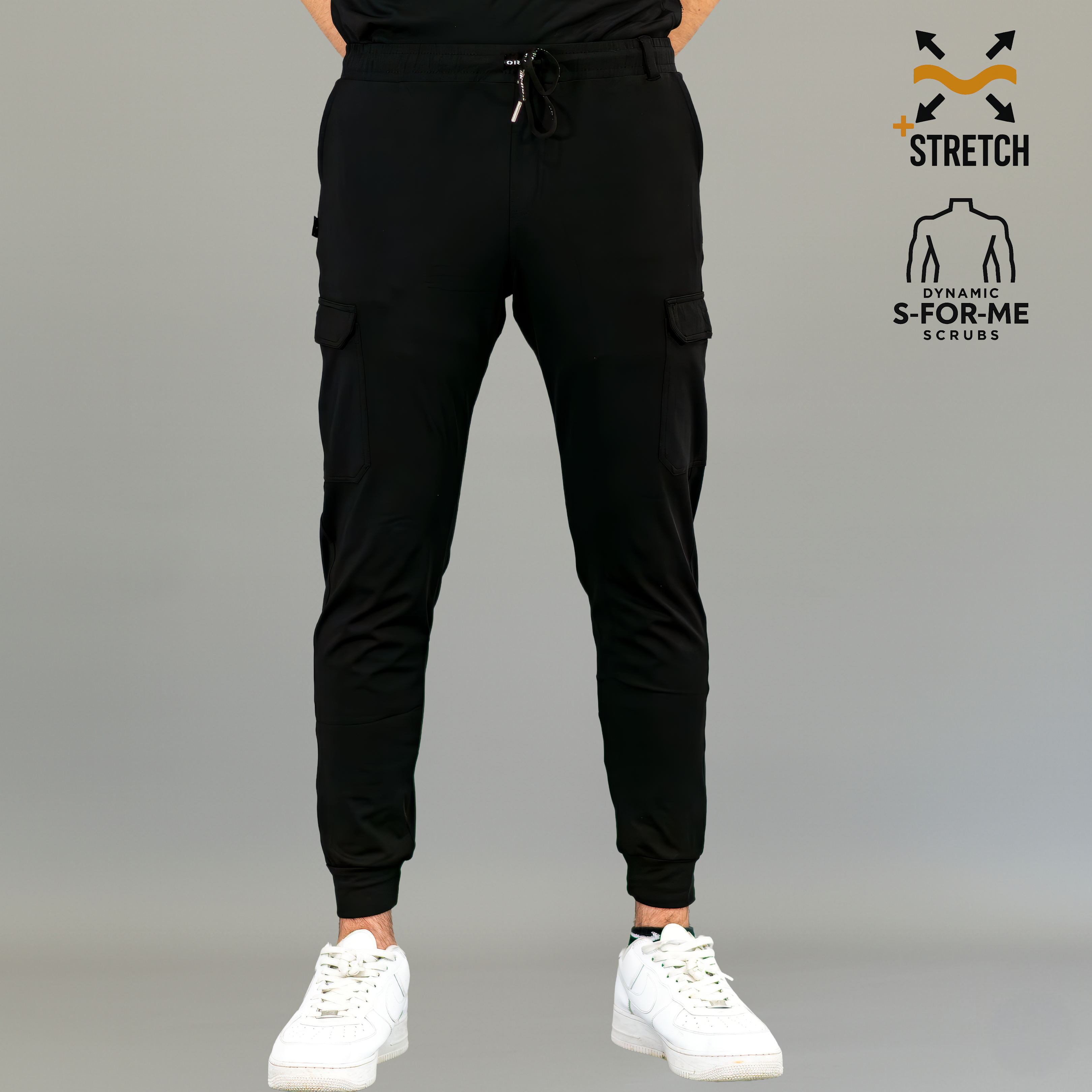 Jogger Quirúrgico Negro Hombre, Scrubs 901 Super Stretch