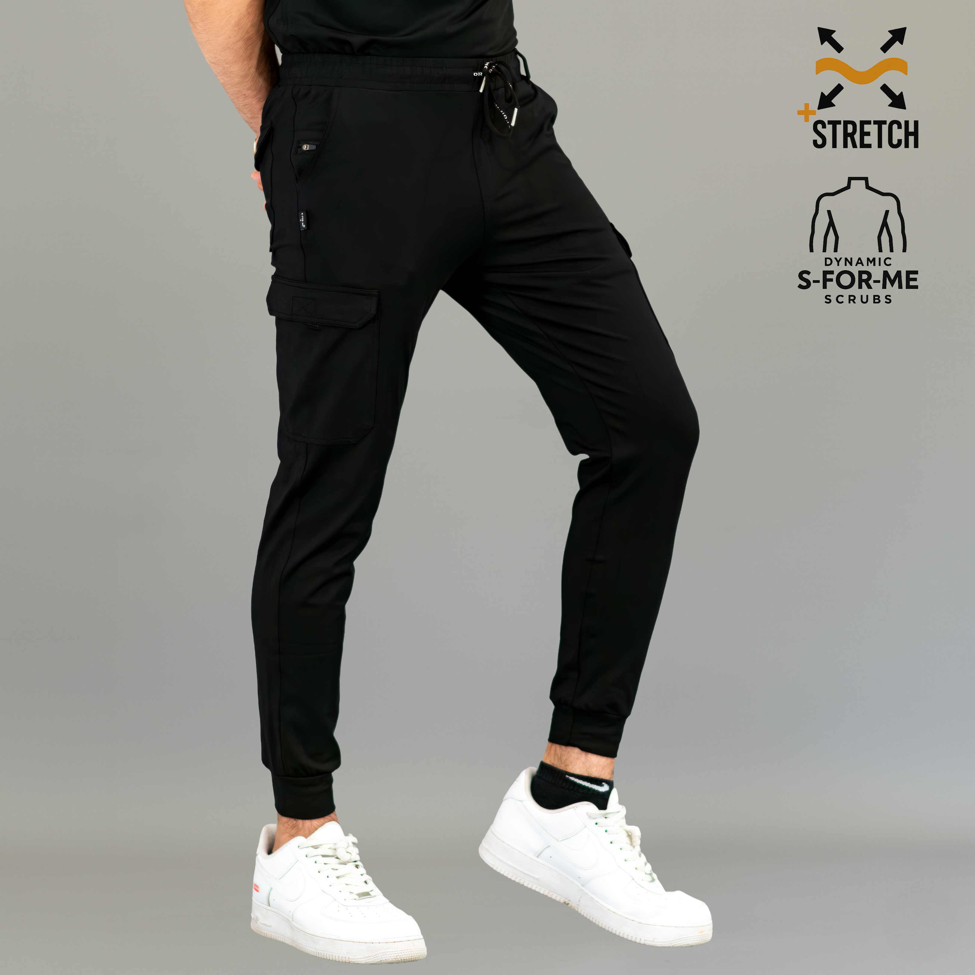 Jogger Quirúrgico Negro Hombre, Scrubs 901 Super Stretch