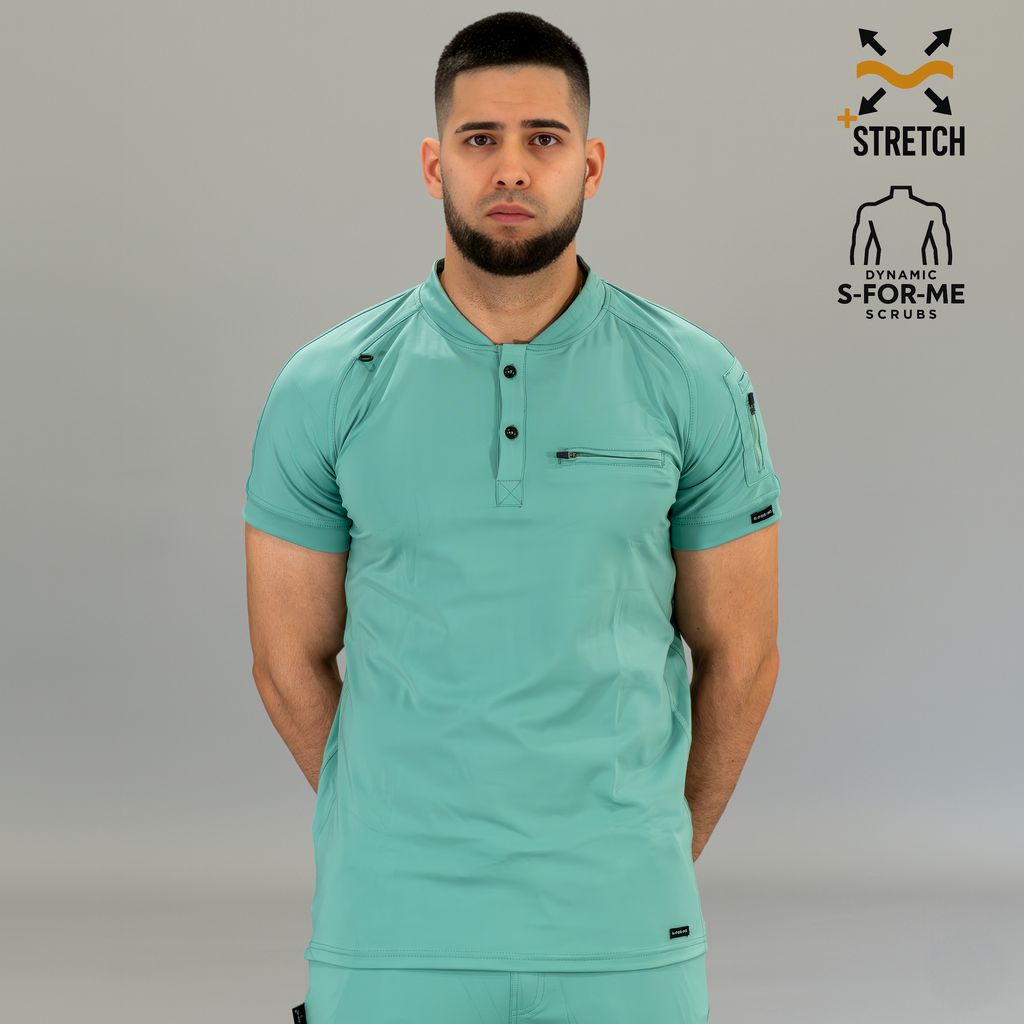 Filipina Quirúrgica Verde Menta Hombre, Scrubs 901 Super Stretch