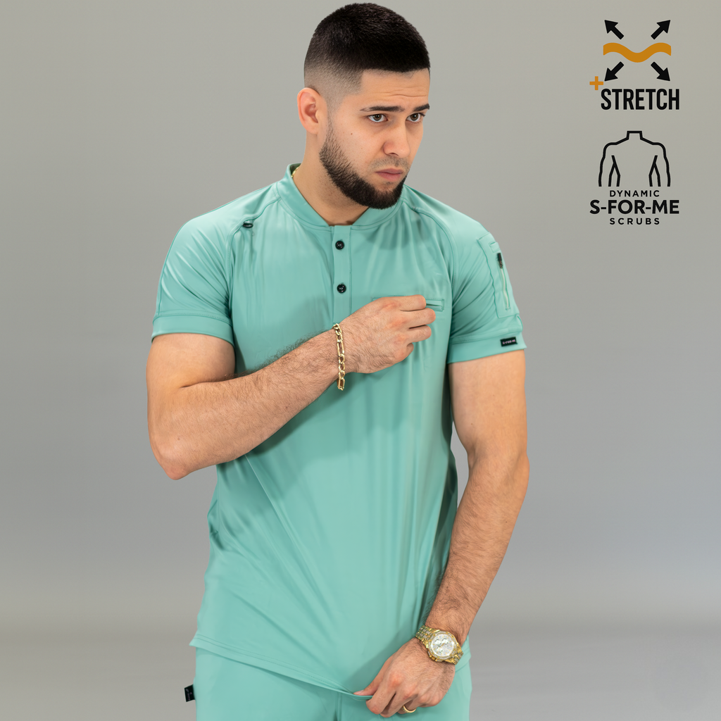 Conjunto Quirúrgico Hombre · Modelo 901 Super Stretch · Verde Menta