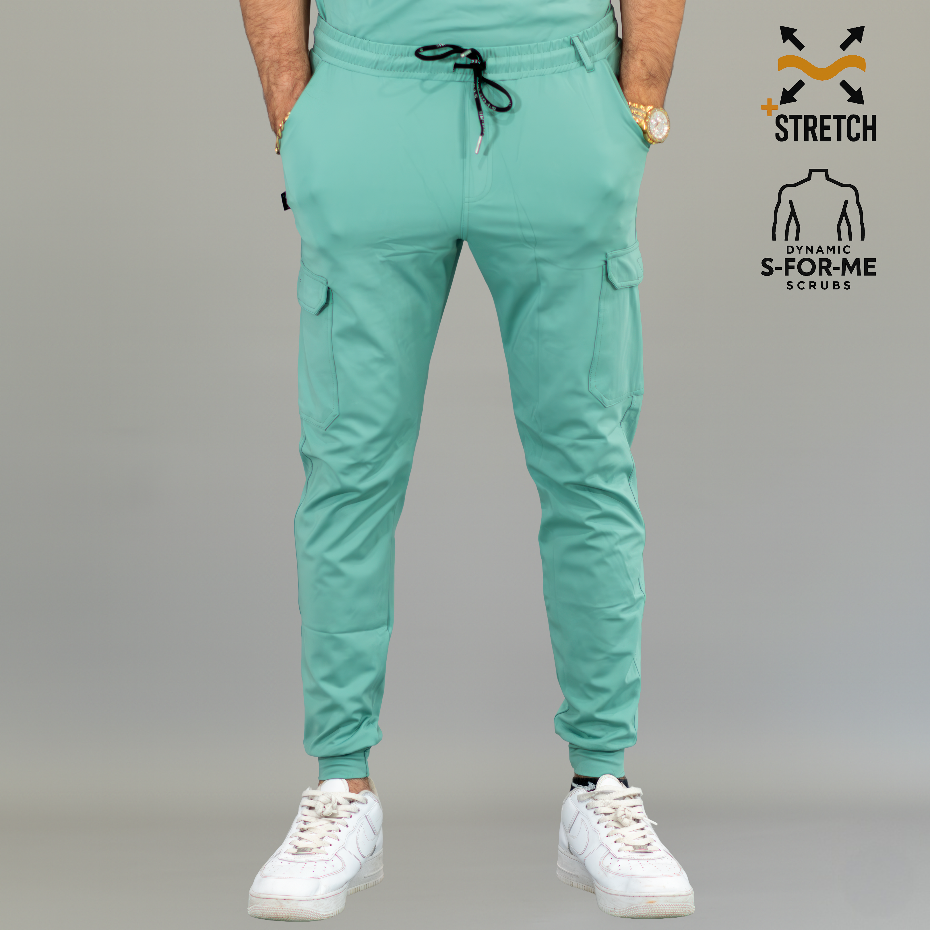 Jogger Quirúrgico Verde Menta Hombre, Scrubs 901 Super Stretch