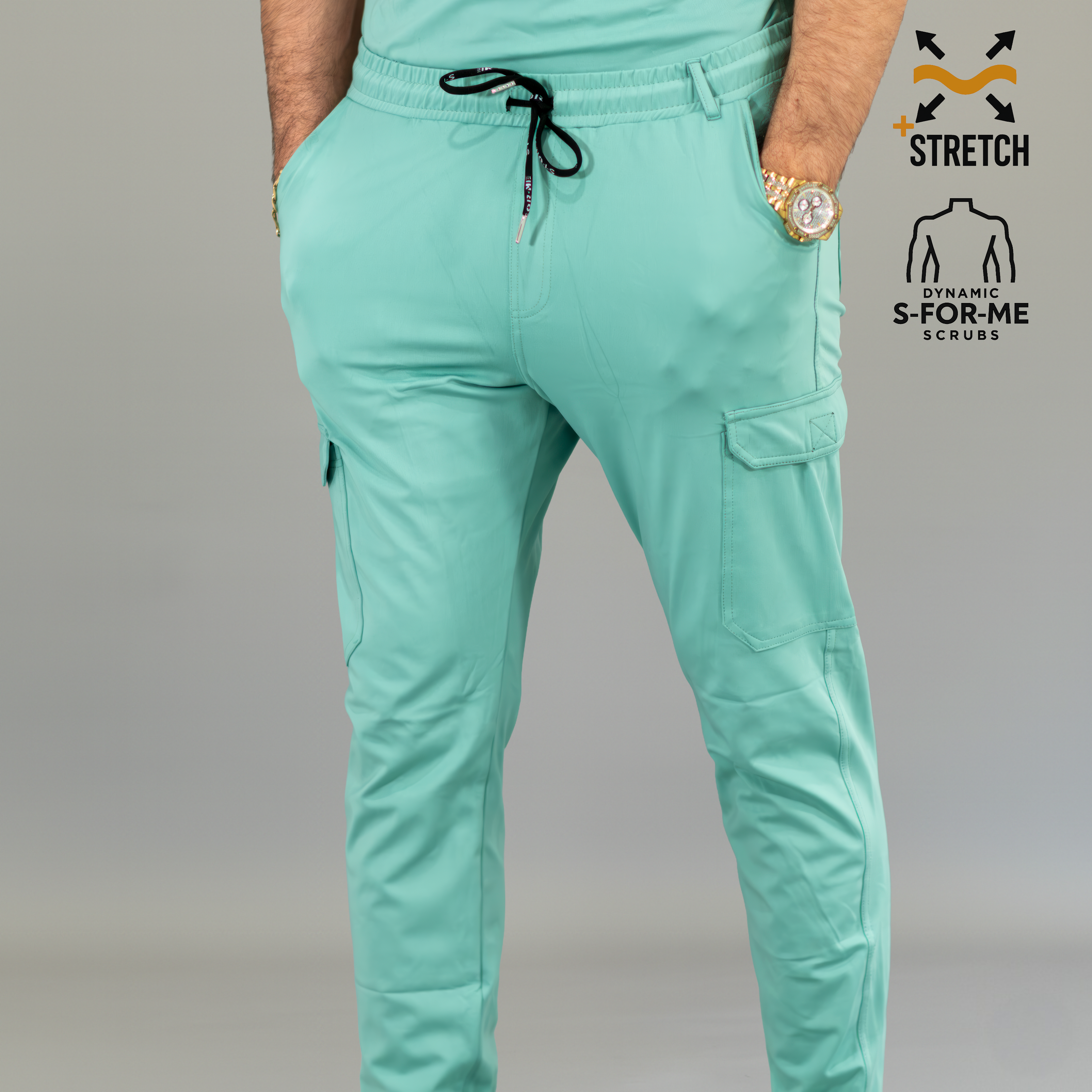 Jogger Quirúrgico Verde Menta Hombre, Scrubs 901 Super Stretch