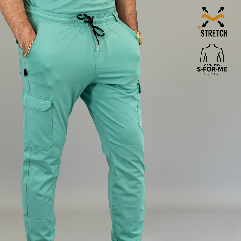 Jogger Quirúrgico Verde Menta Hombre, Scrubs 901 Super Stretch