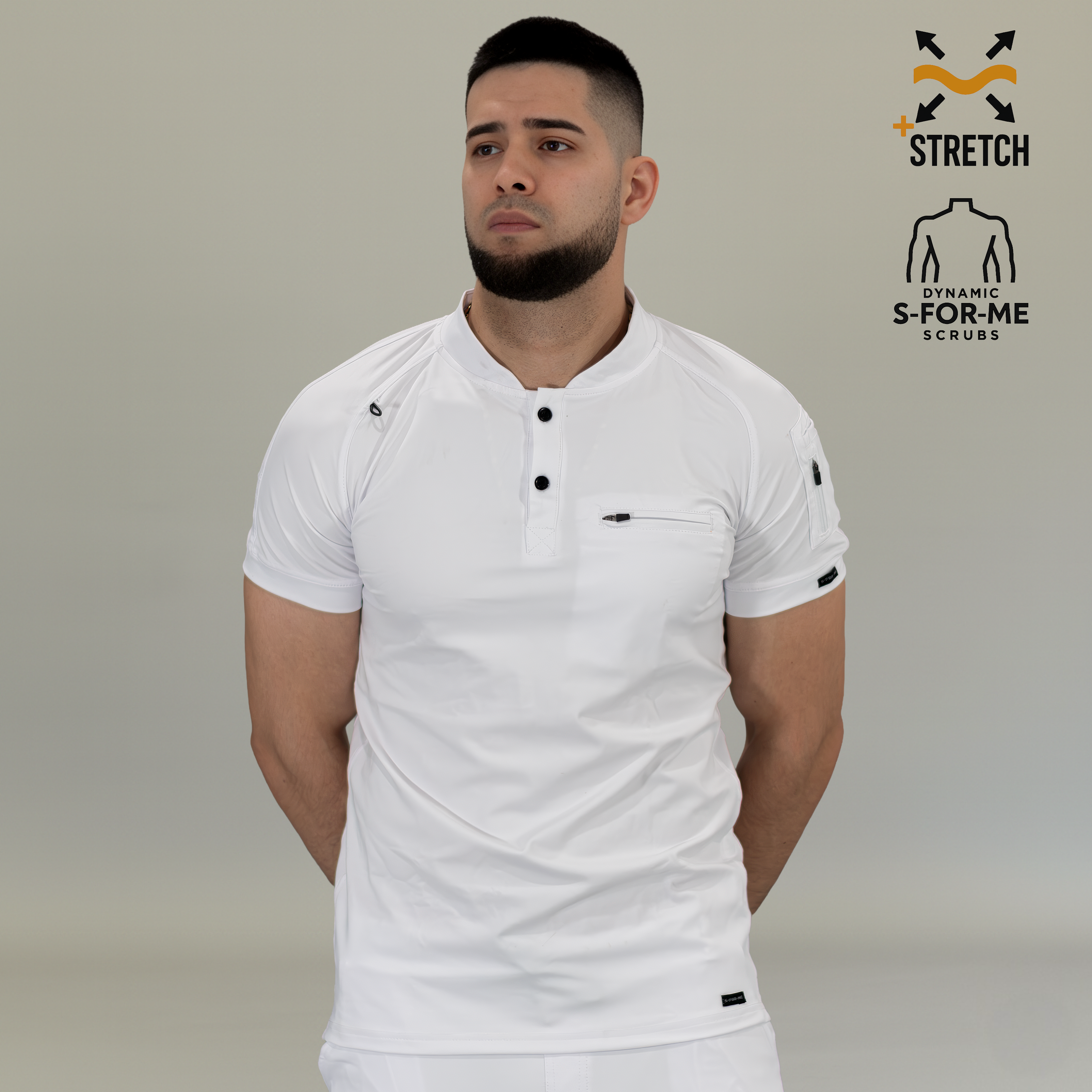 Filipina Quirúrgica Blanca Hombre, Scrubs 901 Super Stretch