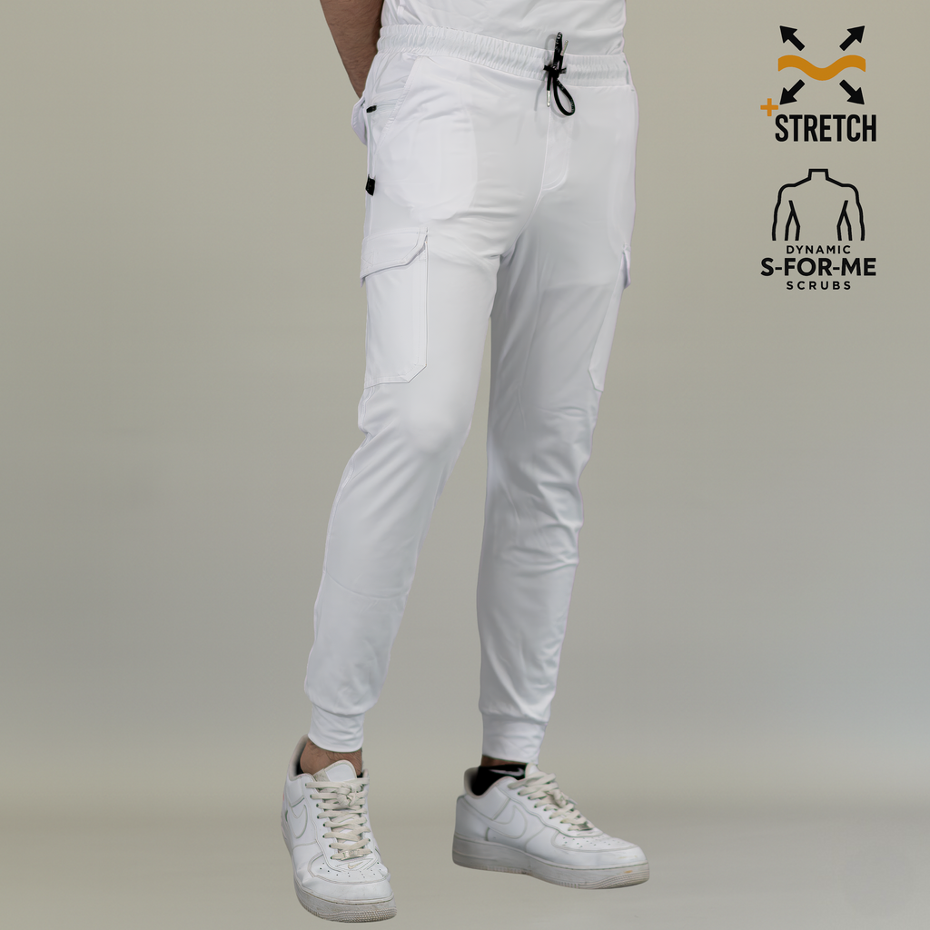Jogger Quirúrgico Blanco Hombre, Scrubs 901 Super Stretch