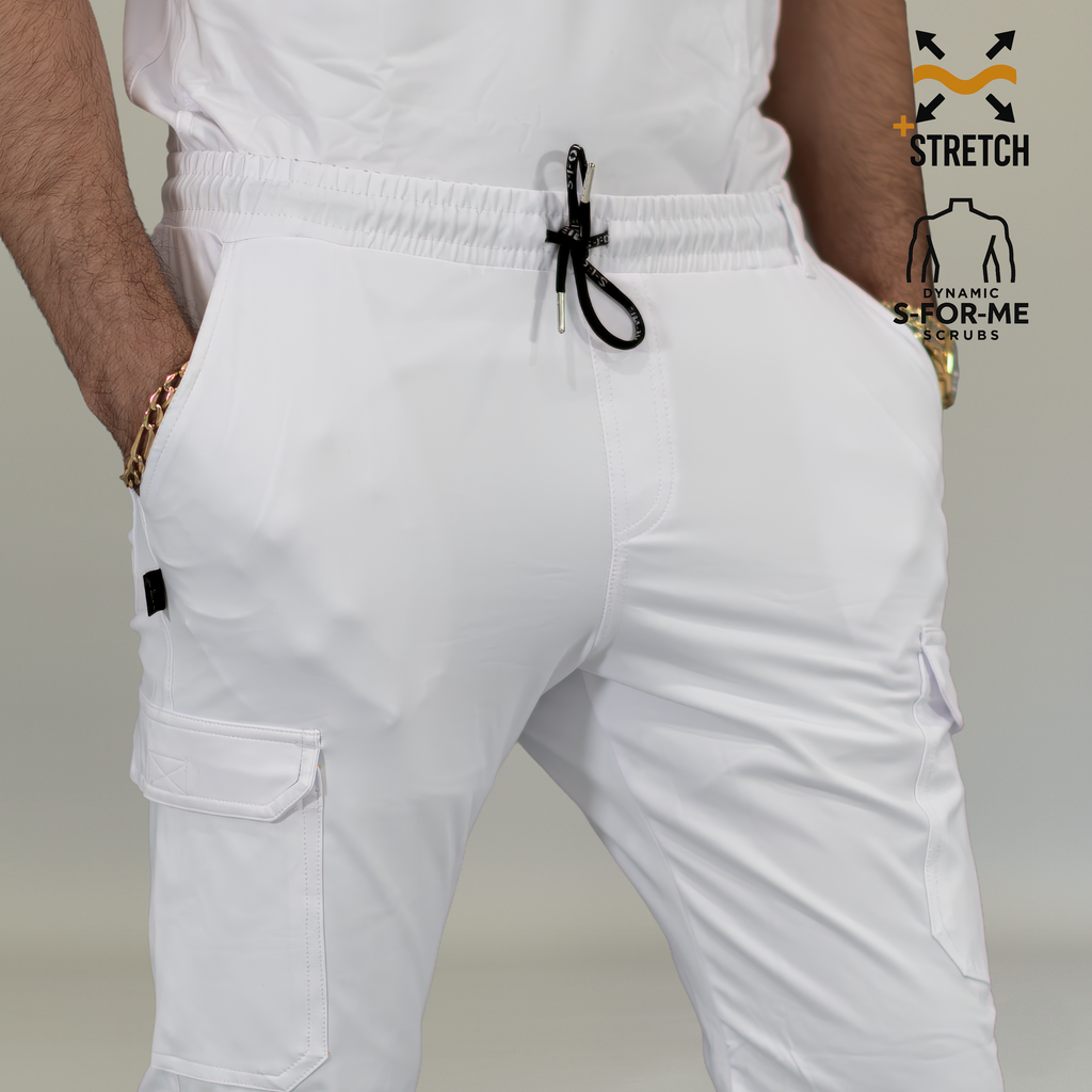 Jogger Quirúrgico Blanco Hombre, Scrubs 901 Super Stretch
