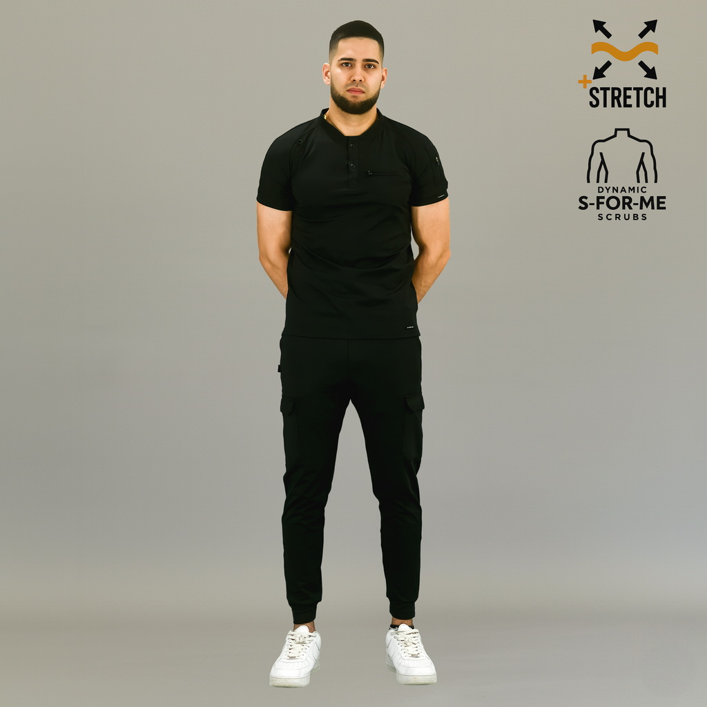 Conjunto Quirúrgico Hombre · Modelo 901 Super Stretch · Negro