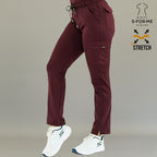 Pantalón Médico Quirúrgico para Mujer 930 - Color Vino Superstretch