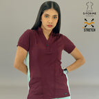 Filipina Médica para Mujer S-Forme Modelo 930 Vino/Menta Superstretch