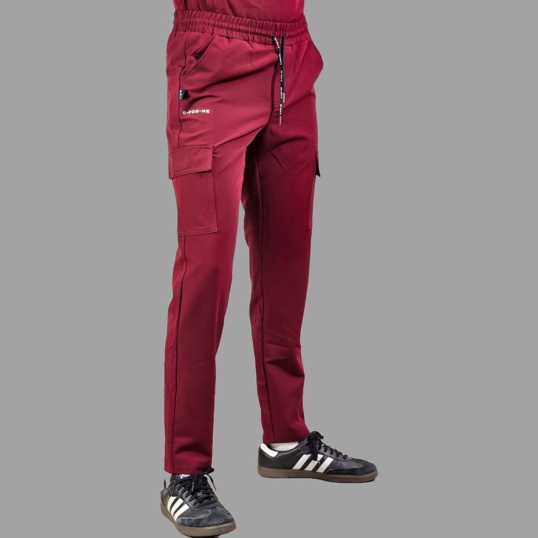 Pantalón Quirúrgico Antifluido Hombre Vino, Scrubs 300