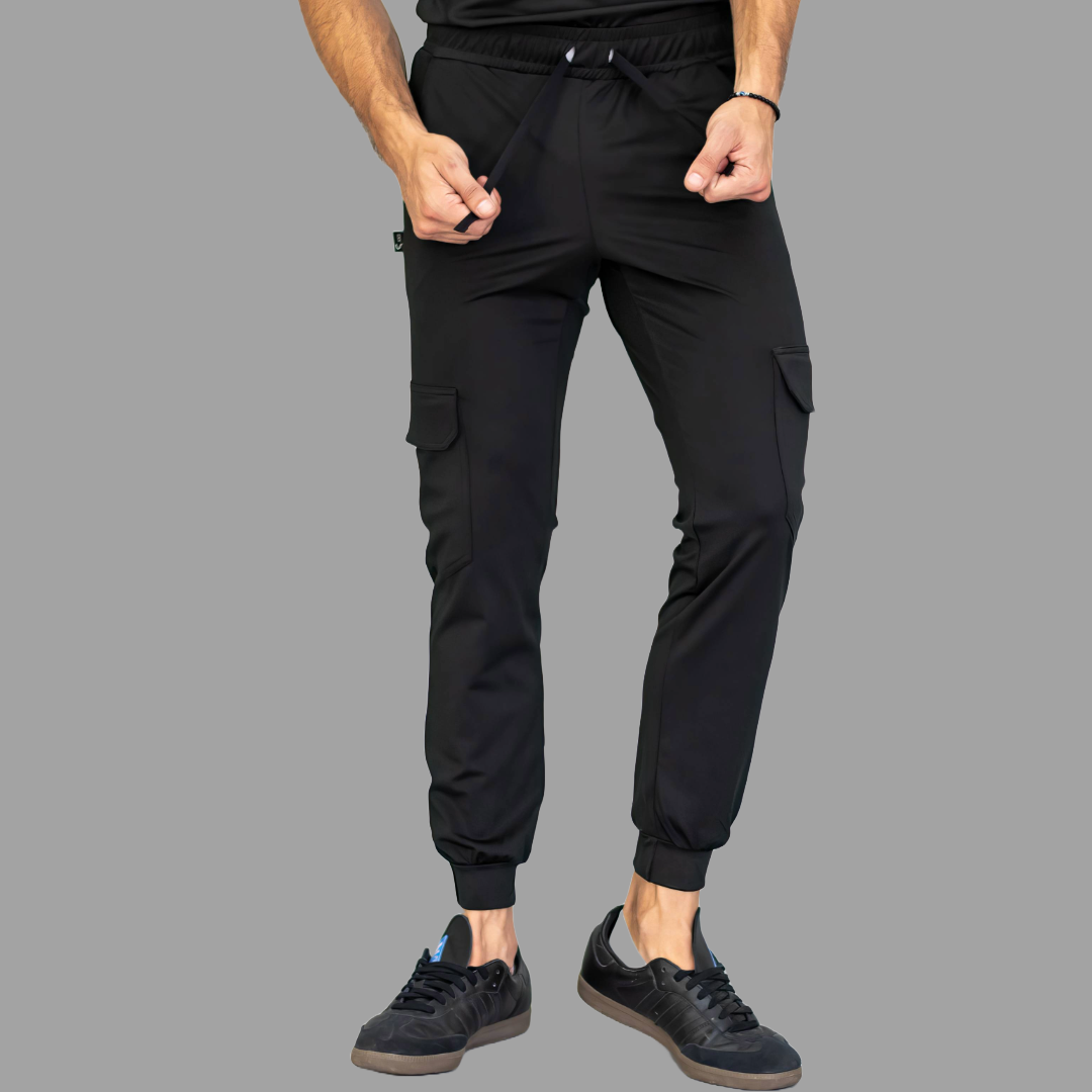 Jogger Quirúrgico Negro Hombre Super Stretch, Scrubs Est. 910