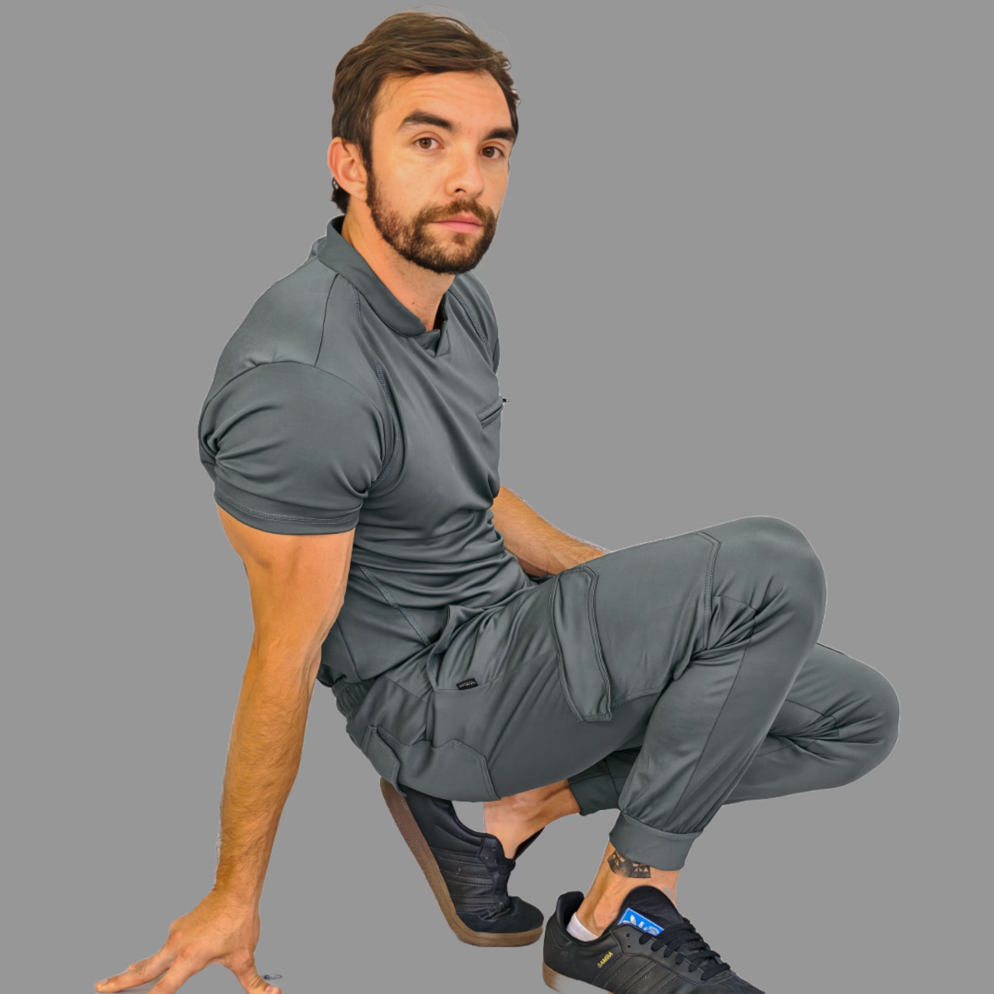 Filipina Quirúrgica 910 Hombre Gris Medio, Scrubs Super Stretch