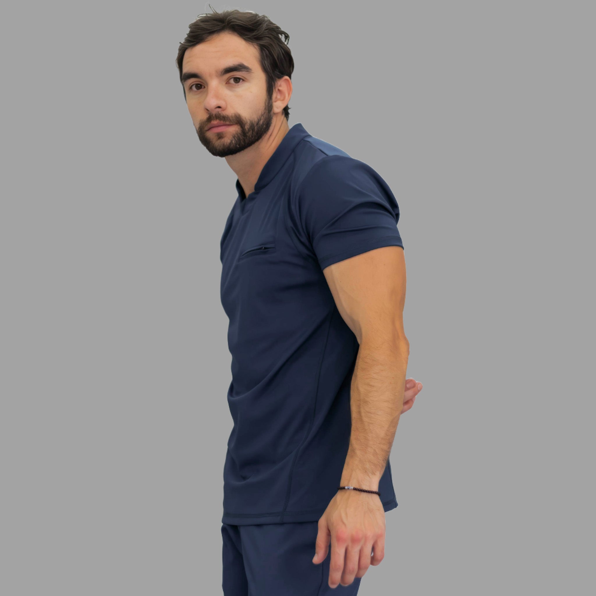 Conjunto Quirúrgico Azul Marino para Hombre – Estilo 910 | Super Stretch Slim Fit