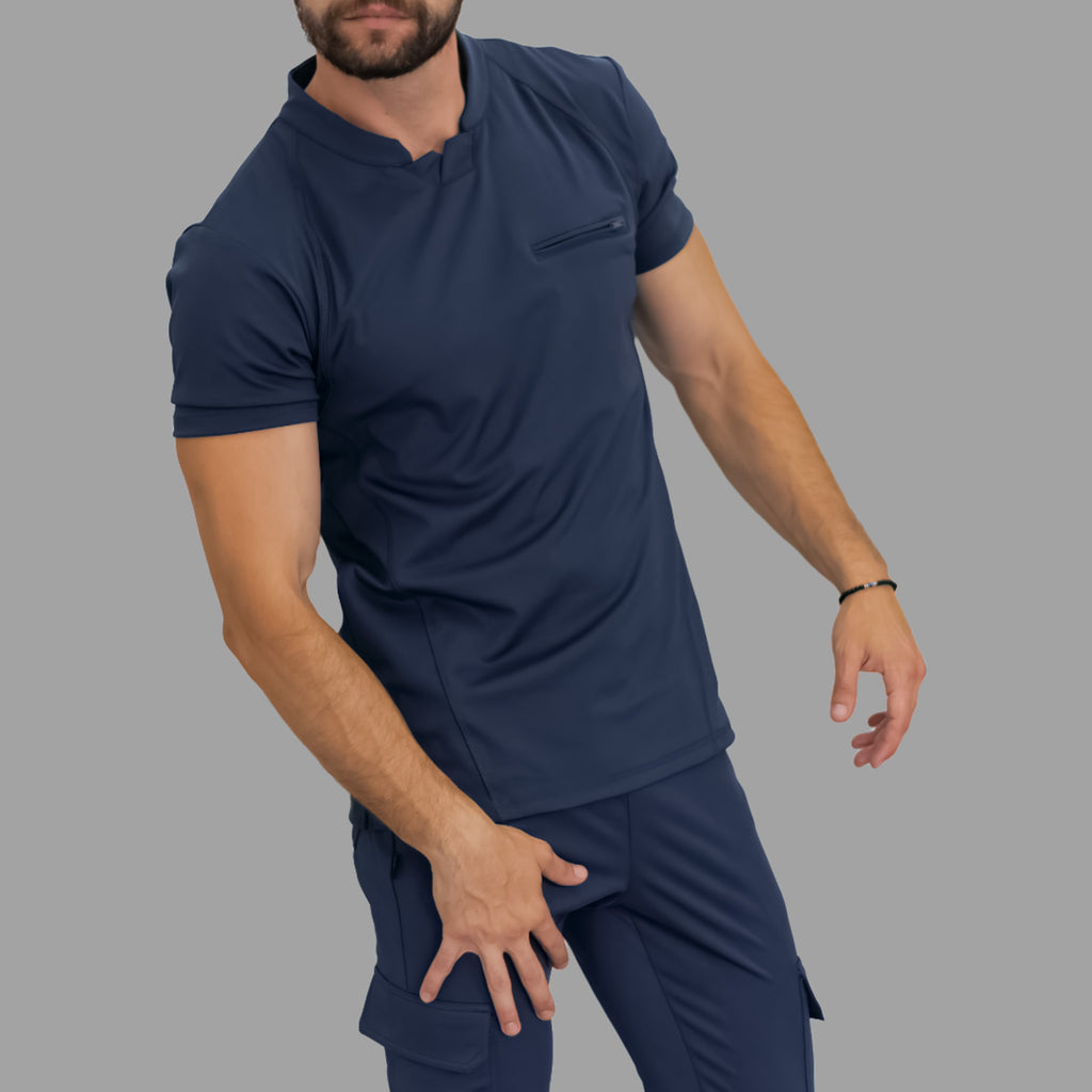 Conjunto Quirúrgico Azul Marino para Hombre – Estilo 910 | Super Stretch Slim Fit
