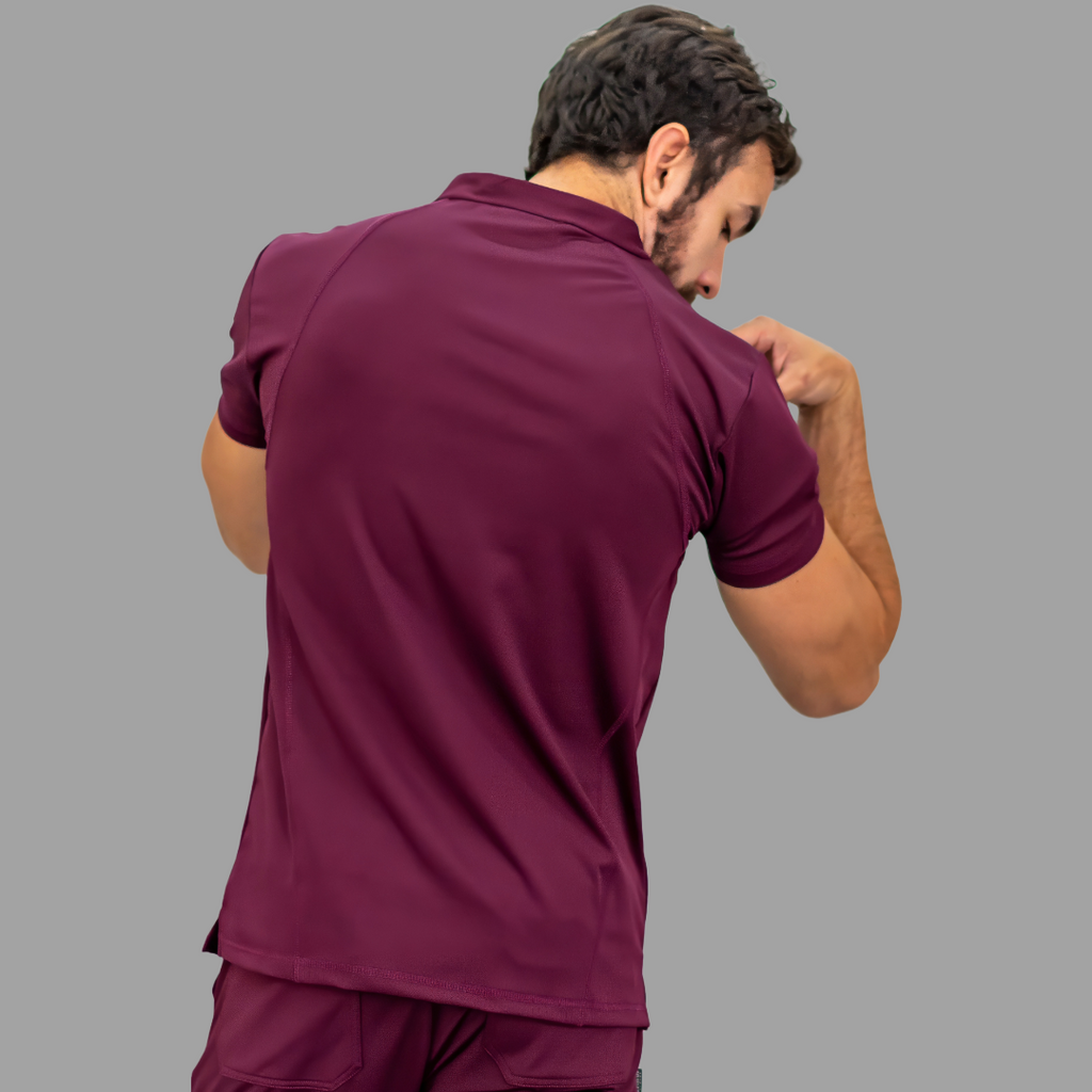 Filipina Quirurgica Hombre Vino Super stretch, Scrubs Est. 910