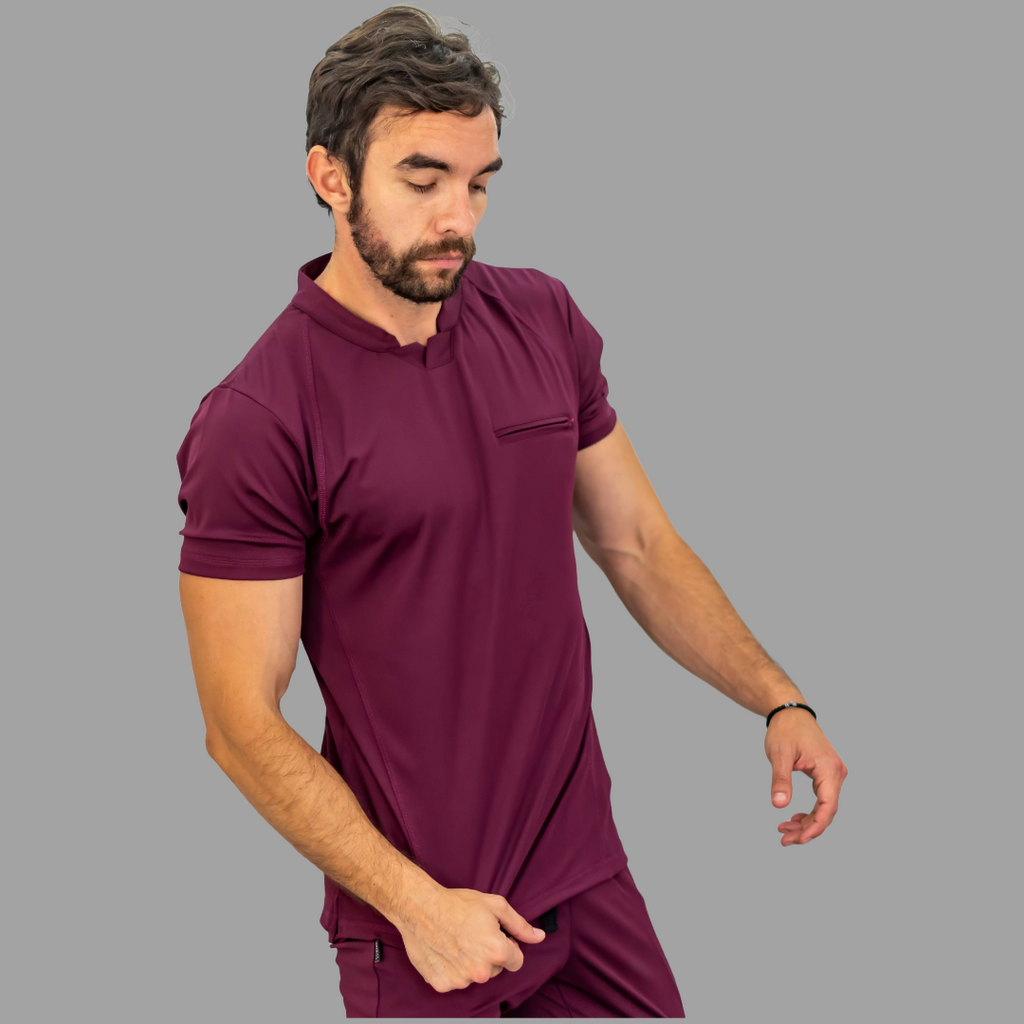 Filipina Quirurgica Hombre Vino Super stretch, Scrubs Est. 910