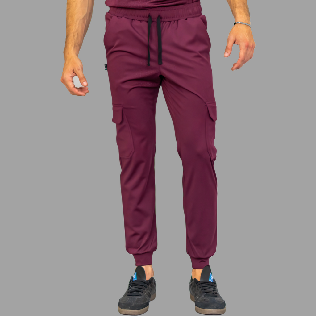 Jogger Quirurgico Hombre Vino Super Stretch, Scrubs 910