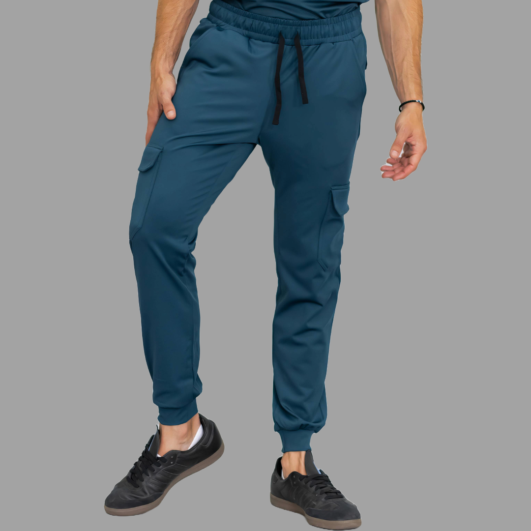 Jogger Quirurgico Hombre AirForce (Petroleo) Super Stretch, Scrubs 910