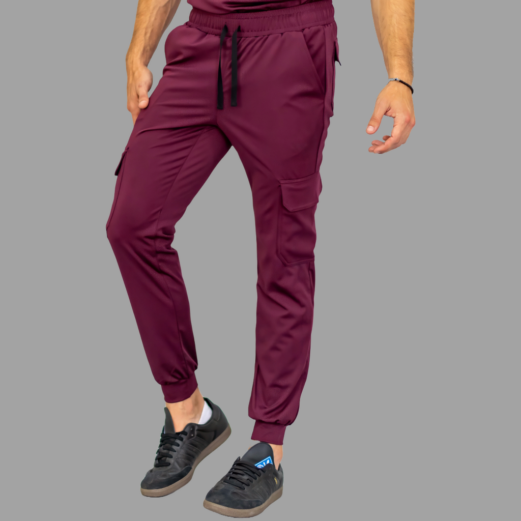 Jogger Quirurgico Hombre Vino Super Stretch, Scrubs 910