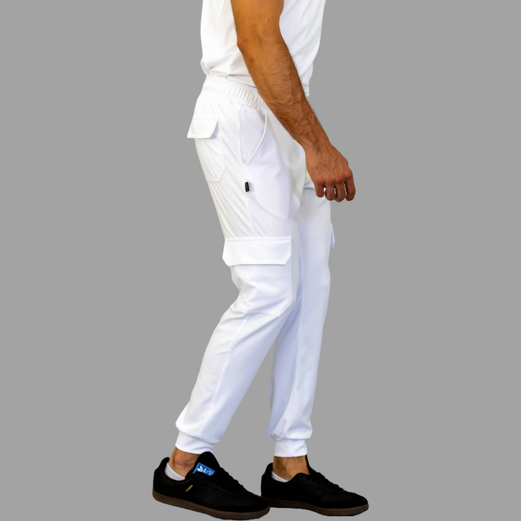 Jogger Quirúrgico Hombre Blanco Super Stretch, Scrubs Est. 910