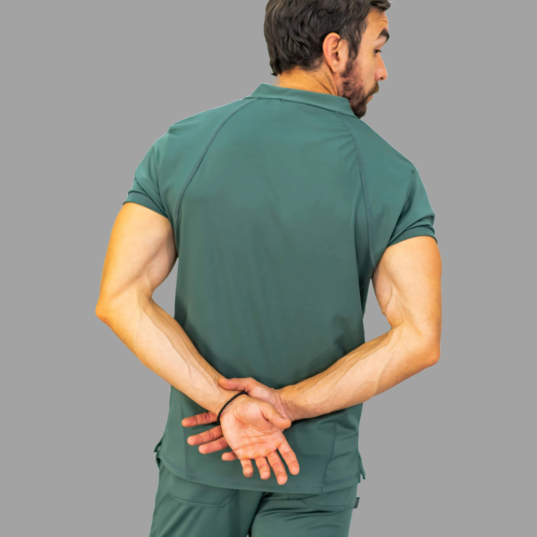 Filipina Quirurgica Hombre Verde Pino Super Stretch, Scrubs Est. 910