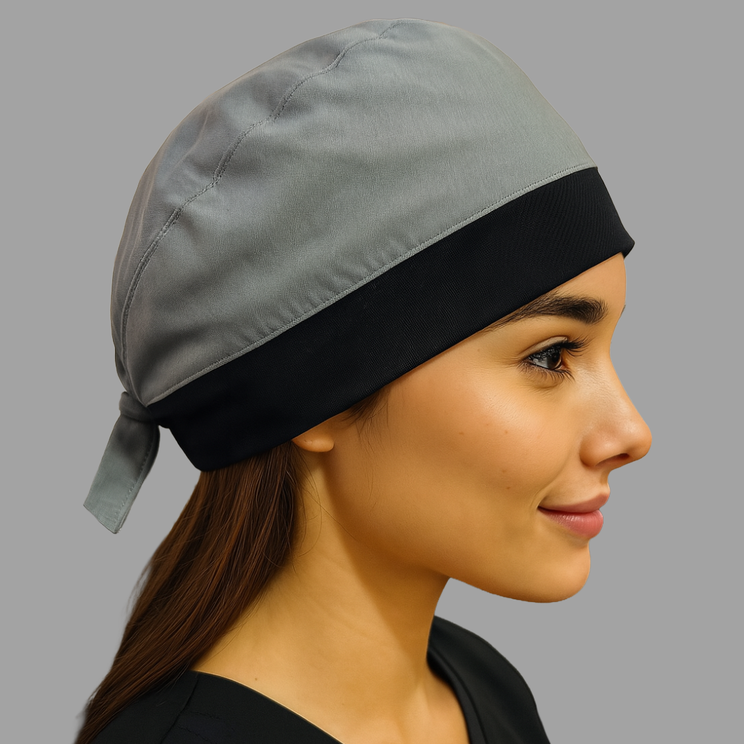 Gorro Quirúrgico Gris Stretch Unisex