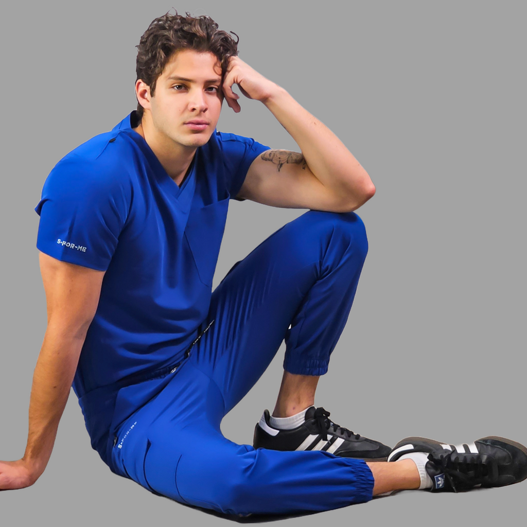 Jogger Quirurgico Antifluido Hombre Azul Rey, Scrubs 300