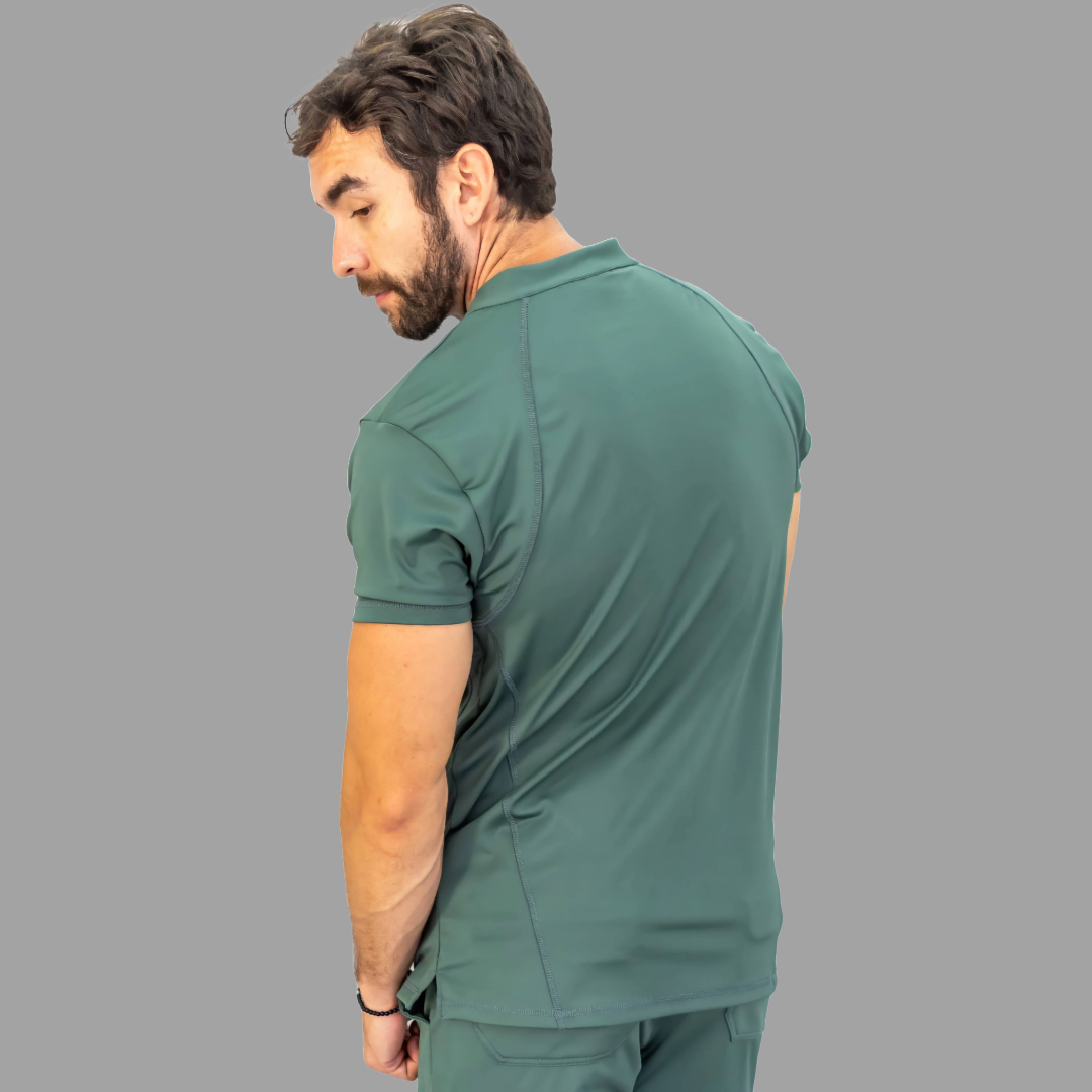 Filipina Quirurgica Hombre Verde Pino Super Stretch, Scrubs Est. 910