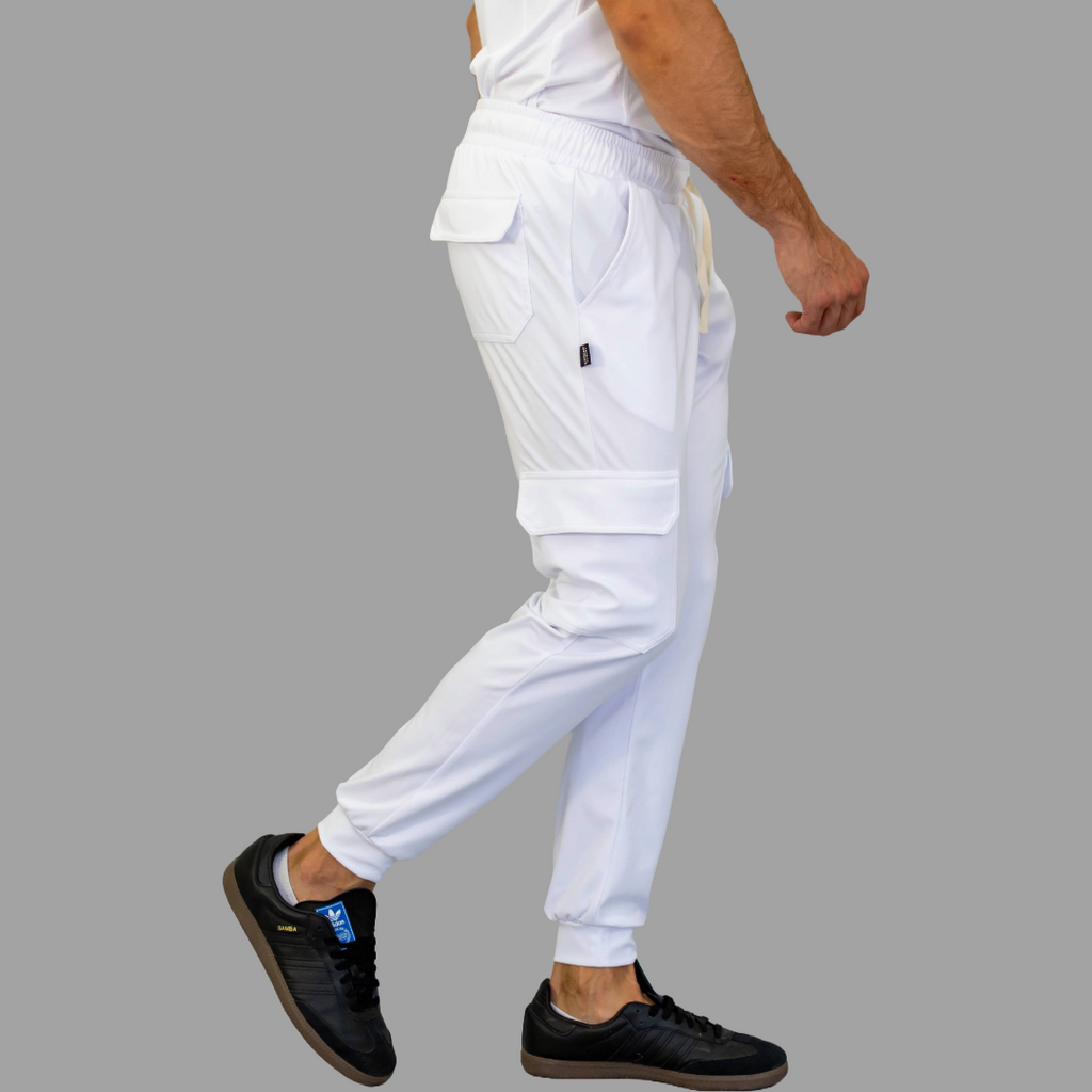 Jogger Quirúrgico Hombre Blanco Super Stretch, Scrubs Est. 910