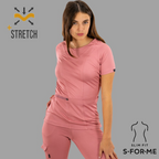Filipina 901 Quirúrgica Mujer Slim Fit Dark Pink, Super Stretch