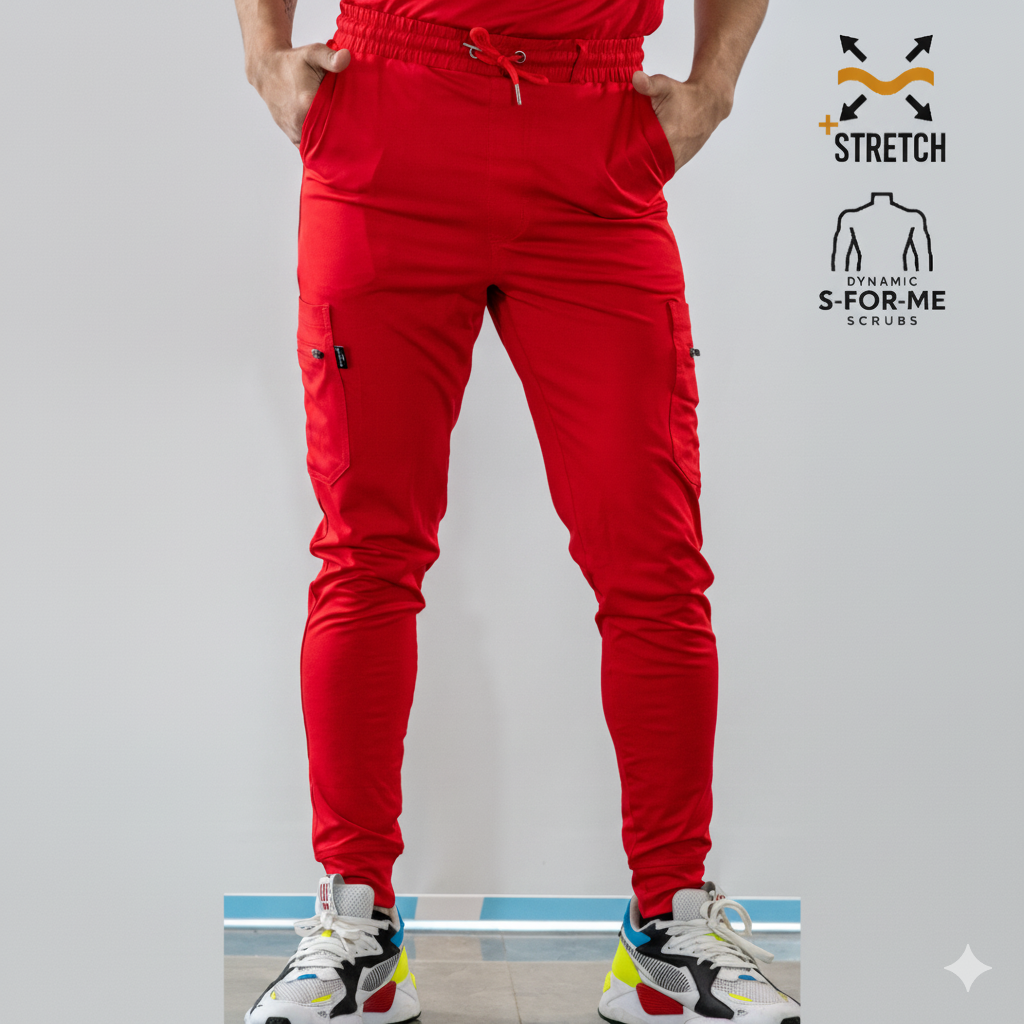 Men’s Scrub Jogger 901 Scarlet Flame Super Stretch