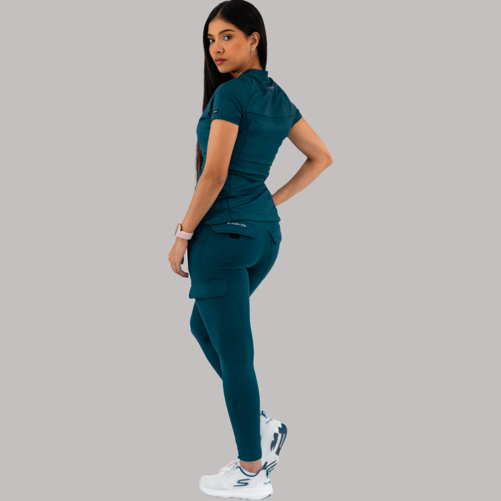 Jogger Quirúrgico Mujer Super Stretch Azul Caribe, Scrubs 905