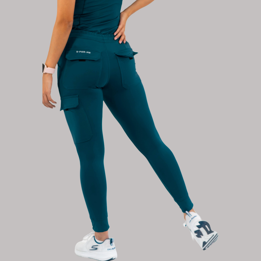 Jogger Quirúrgico Mujer Super Stretch Azul Caribe, Scrubs 905
