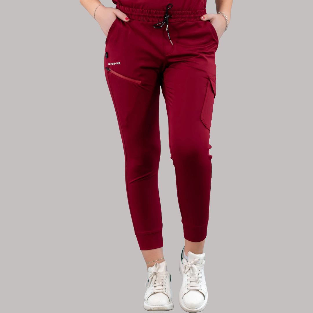 Jogger Unisex Quirúrgico Super Stretch Vino, Scrubs 905