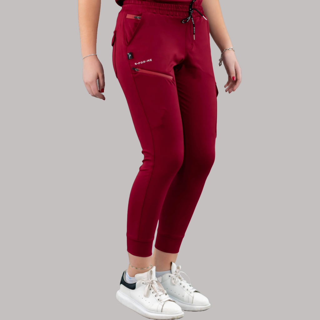 Jogger Unisex Quirúrgico Super Stretch Vino, Scrubs 905
