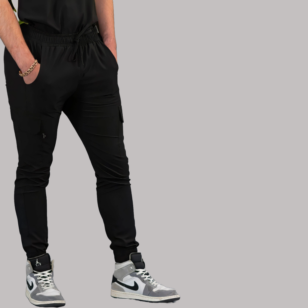 Jogger Quirúrgico Skinny, Negro F.W Hombre, Scrubs