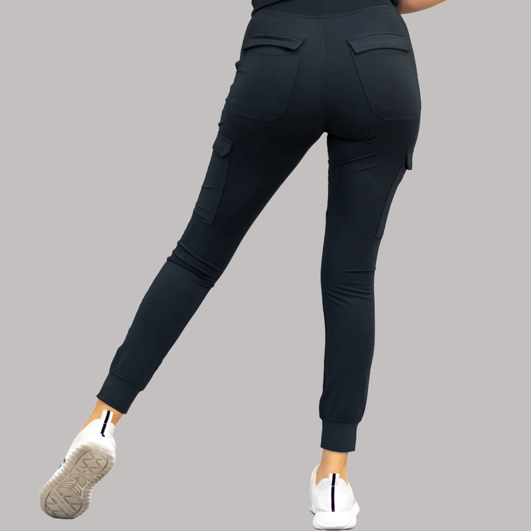 Jogger Quirurgico Mujer Negro, Super Stretch, Scrubs 901